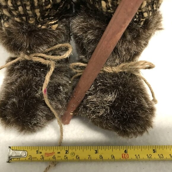 Christmas Santa Claus Figure Woodsy Natural Decoration 17" Brown - Picture 8 of 9